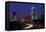 Skyline of Raleigh, NC at night-null-Framed Premier Image Canvas