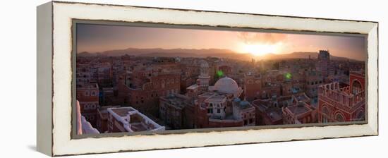 Skyline of Sana'a, Yemen-Michele Falzone-Framed Premier Image Canvas