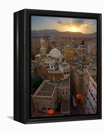 Skyline of Sanaa, Yemen-Michele Falzone-Framed Premier Image Canvas