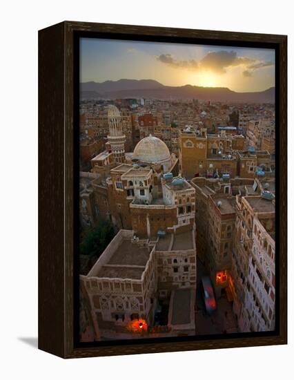 Skyline of Sanaa, Yemen-Michele Falzone-Framed Premier Image Canvas