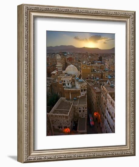 Skyline of Sanaa, Yemen-Michele Falzone-Framed Photographic Print