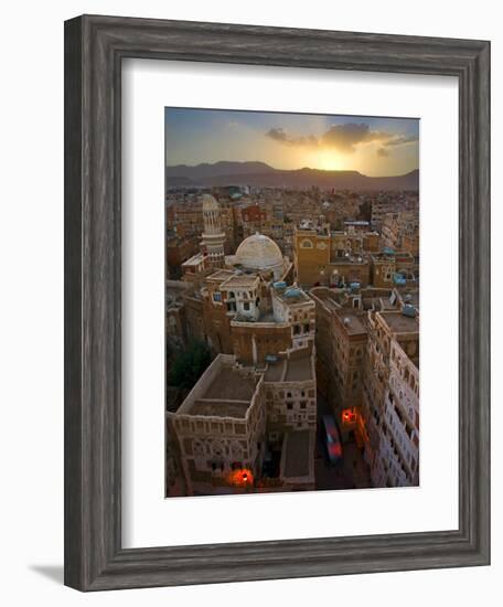 Skyline of Sanaa, Yemen-Michele Falzone-Framed Photographic Print