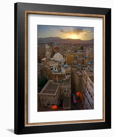 Skyline of Sanaa, Yemen-Michele Falzone-Framed Photographic Print