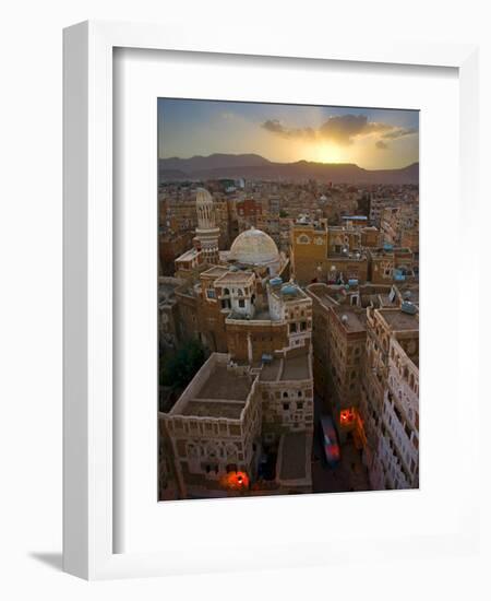 Skyline of Sanaa, Yemen-Michele Falzone-Framed Photographic Print