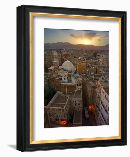 Skyline of Sanaa, Yemen-Michele Falzone-Framed Photographic Print