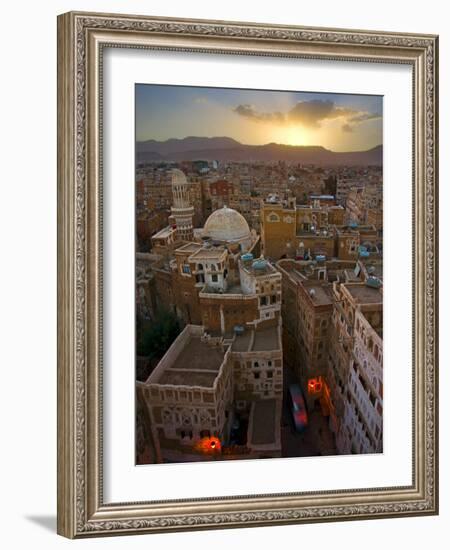 Skyline of Sanaa, Yemen-Michele Falzone-Framed Photographic Print