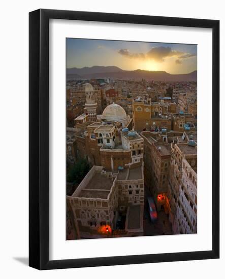 Skyline of Sanaa, Yemen-Michele Falzone-Framed Photographic Print