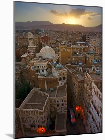 Skyline of Sanaa, Yemen-Michele Falzone-Mounted Photographic Print