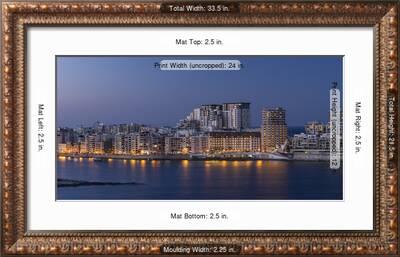 Skyline Of Sliema On Malta At Blue Hour Photographic Print Enricocacciafotografie Art Com