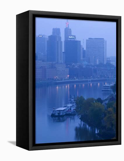 Skyline of St. Paul, Minnesota, USA-Walter Bibikow-Framed Premier Image Canvas