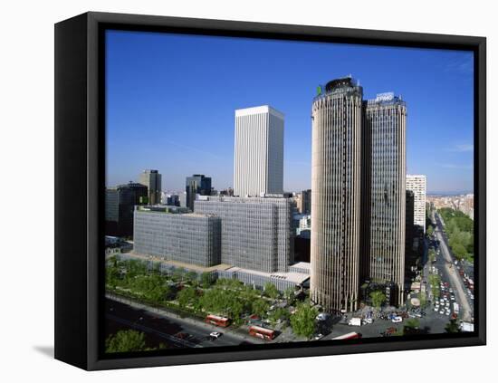 Skyline of the Financial District Including the Europa and Picasso Buildings, in Madrid, Spain-Nigel Francis-Framed Premier Image Canvas