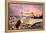 Skyline of the Old City at He Western Wall and Temple Mount in Jerusalem, Israel.-SeanPavonePhoto-Framed Premier Image Canvas