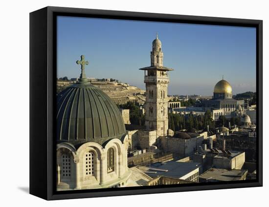 Skyline of the Old City, Uesco World Heritage Site, Jerusalem, Israel, Middle East-Simanor Eitan-Framed Premier Image Canvas