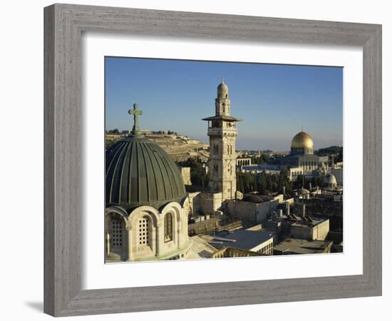 Skyline of the Old City, Uesco World Heritage Site, Jerusalem, Israel, Middle East-Simanor Eitan-Framed Photographic Print