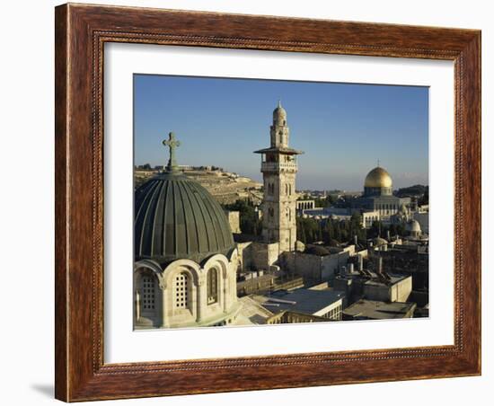 Skyline of the Old City, Uesco World Heritage Site, Jerusalem, Israel, Middle East-Simanor Eitan-Framed Photographic Print