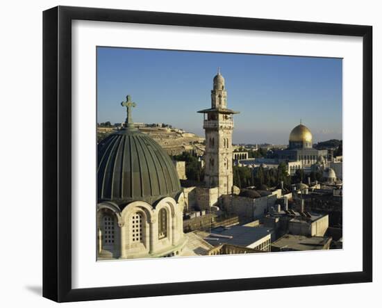 Skyline of the Old City, Uesco World Heritage Site, Jerusalem, Israel, Middle East-Simanor Eitan-Framed Photographic Print