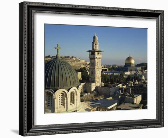 Skyline of the Old City, Uesco World Heritage Site, Jerusalem, Israel, Middle East-Simanor Eitan-Framed Photographic Print