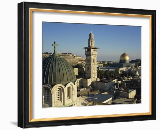 Skyline of the Old City, Uesco World Heritage Site, Jerusalem, Israel, Middle East-Simanor Eitan-Framed Photographic Print