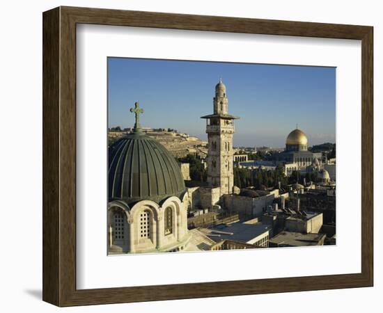 Skyline of the Old City, Uesco World Heritage Site, Jerusalem, Israel, Middle East-Simanor Eitan-Framed Photographic Print