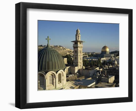 Skyline of the Old City, Uesco World Heritage Site, Jerusalem, Israel, Middle East-Simanor Eitan-Framed Photographic Print