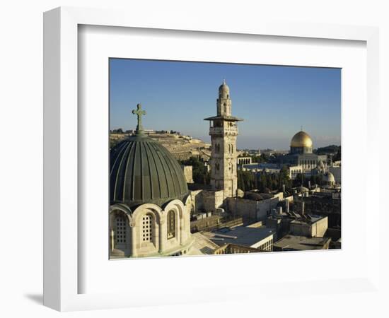 Skyline of the Old City, Uesco World Heritage Site, Jerusalem, Israel, Middle East-Simanor Eitan-Framed Photographic Print