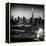 Skyline of the Skyscrapers of Manhattan by Night from Brooklyn-Philippe Hugonnard-Framed Premier Image Canvas