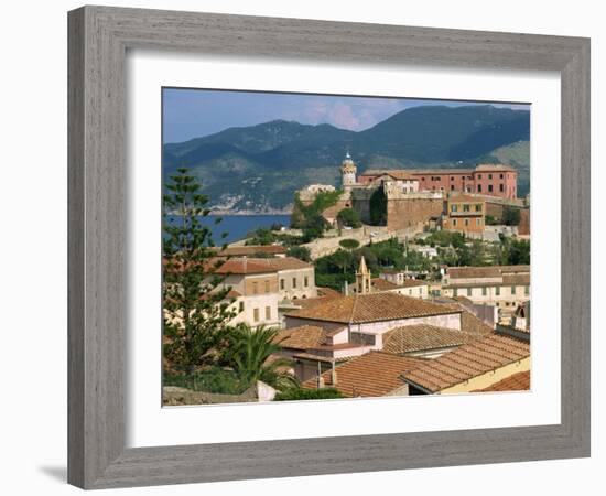 Skyline of the Town on the Island of Elba, in the Toscana Archipelago, Italy, Europe-Ken Gillham-Framed Photographic Print