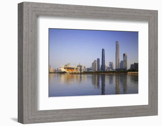 Skyline of Tianhe, Guangzhou, Guangdong, China, Asia-Ian Trower-Framed Photographic Print