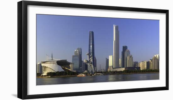 Skyline of Tianhe, Guangzhou, Guangdong, China, Asia-Ian Trower-Framed Photographic Print