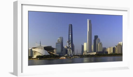 Skyline of Tianhe, Guangzhou, Guangdong, China, Asia-Ian Trower-Framed Photographic Print