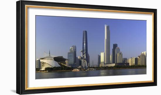 Skyline of Tianhe, Guangzhou, Guangdong, China, Asia-Ian Trower-Framed Photographic Print