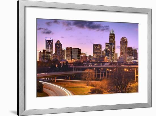 Skyline of Uptown Charlotte, North Carolina.-SeanPavonePhoto-Framed Photographic Print