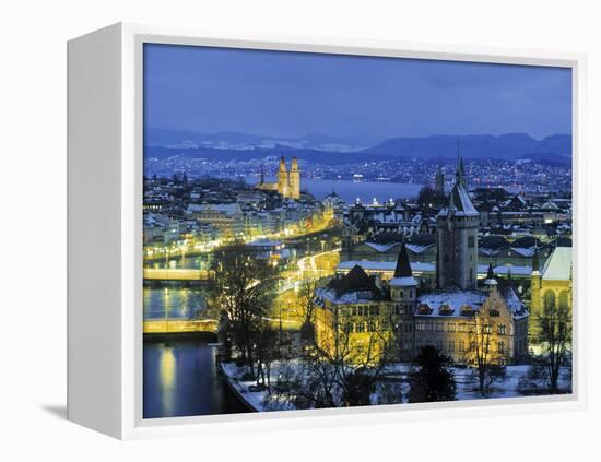 Skyline of Zurich, Switzerland-Jon Arnold-Framed Premier Image Canvas