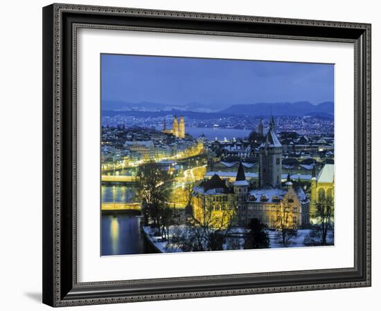 Skyline of Zurich, Switzerland-Jon Arnold-Framed Photographic Print