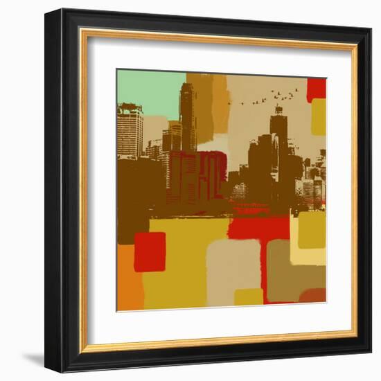 Skyline Panorama-Yashna-Framed Art Print