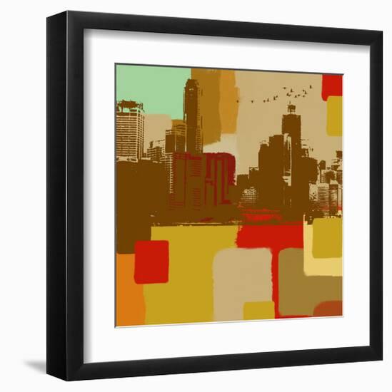 Skyline Panorama-Yashna-Framed Art Print