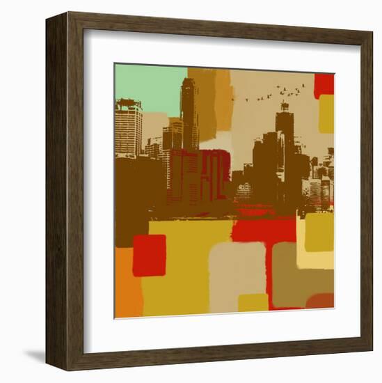 Skyline Panorama-Yashna-Framed Art Print