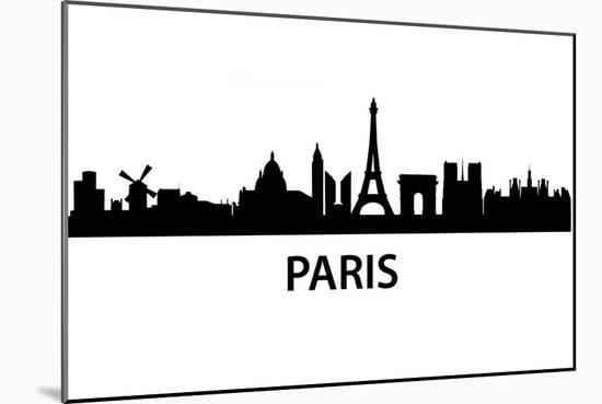 Skyline Paris-unkreatives-Mounted Art Print