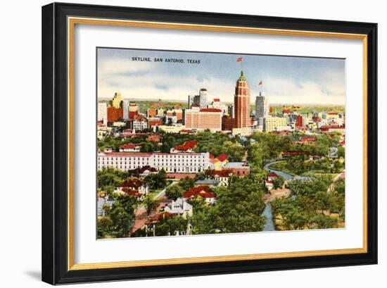 Skyline, San Antonio, Texas-null-Framed Art Print