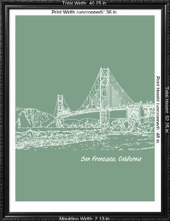 Skyline San Francisco 6 Stretched Canvas Print Brooke Witt Art Com