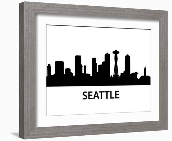 Skyline Seattle-unkreatives-Framed Art Print