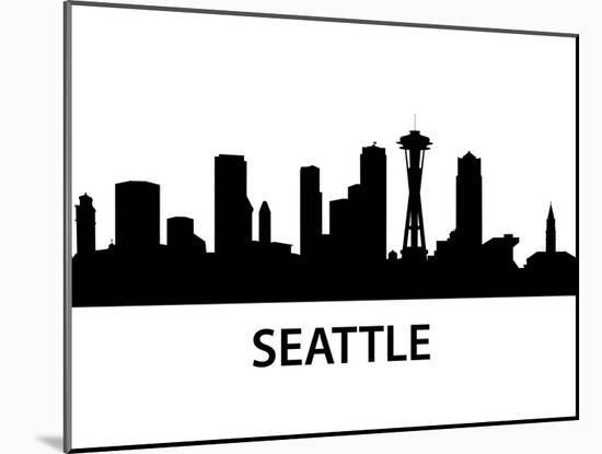 Skyline Seattle-unkreatives-Mounted Art Print