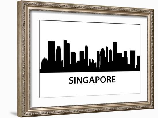 Skyline Singapore-unkreatives-Framed Art Print