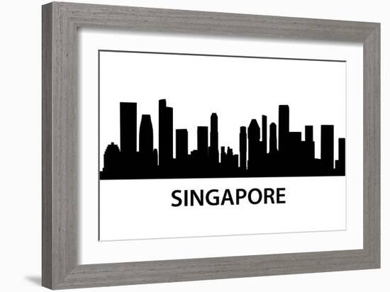 Skyline Singapore-unkreatives-Framed Art Print