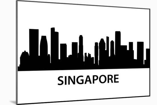 Skyline Singapore-unkreatives-Mounted Art Print