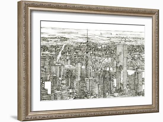 Skyline Sketch I-Melissa Wang-Framed Art Print