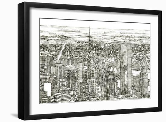 Skyline Sketch I-Melissa Wang-Framed Art Print