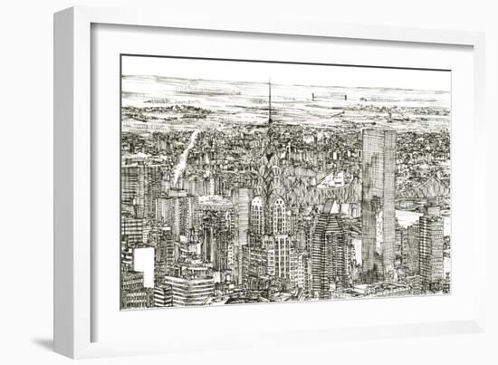 Skyline Sketch I-Melissa Wang-Framed Art Print