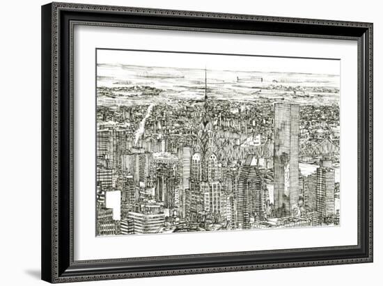 Skyline Sketch I-Melissa Wang-Framed Art Print