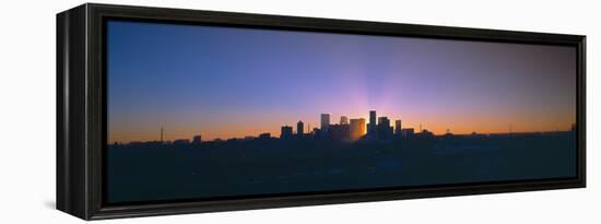 Skyline, Sunrise, Denver, Co-null-Framed Stretched Canvas
